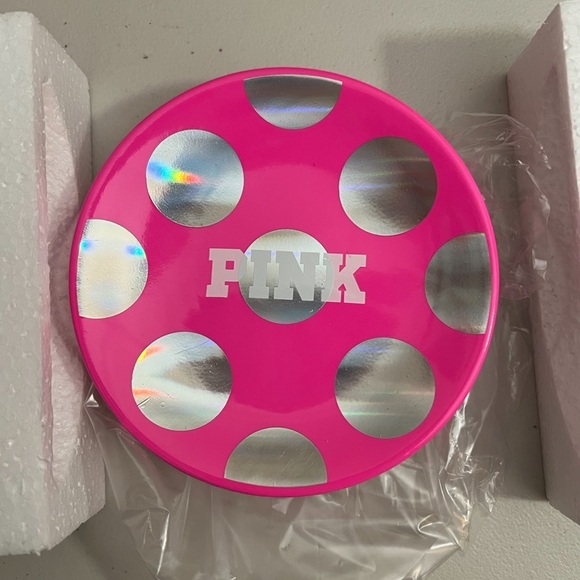 Victoria’s Secret PINK Silver Polka Dot Trinket Dish - Picture 1 of 1
